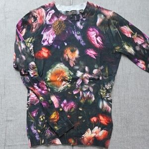 Ted Baker Multicolor Floral Crew Neck Sweater